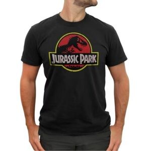 Jurassic Park Men's Black T-Rex Logo Tee